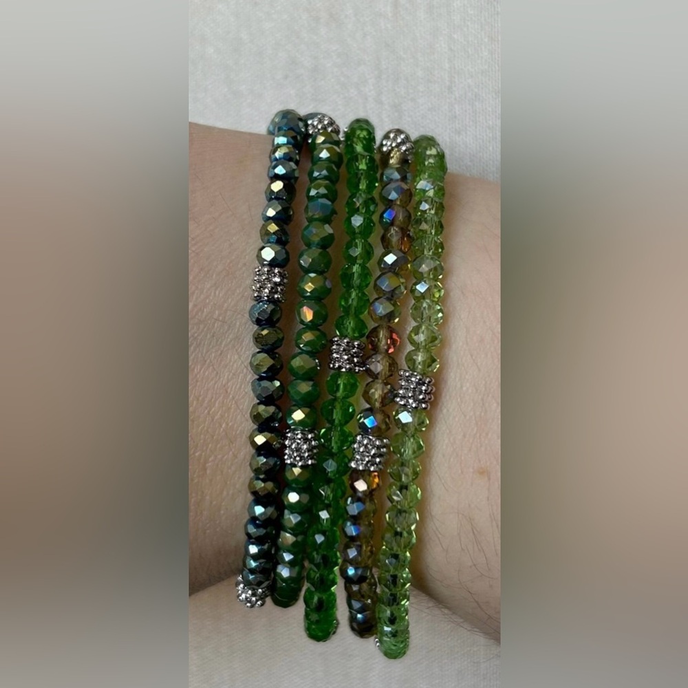 Green Bracelet set - Picture 1 of 5